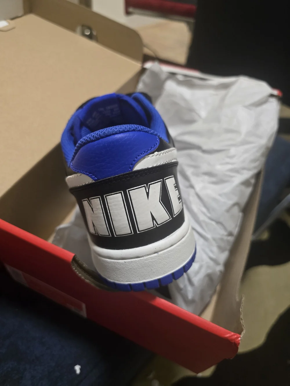 Nike Black/White/Royal Low-Top Sneaker